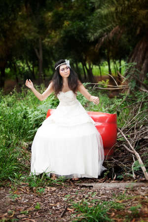 Sets fashion wedding dress concept の写真素材