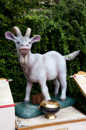 Bangkok - September 7: 1 in 12 people have the merit Zodiac Temple Goldmountain Bangkok Thailand on 7 September 2013.のeditorial素材