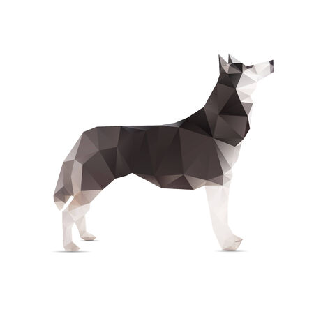 Dog abstract isolated on a white backgroundsのイラスト素材