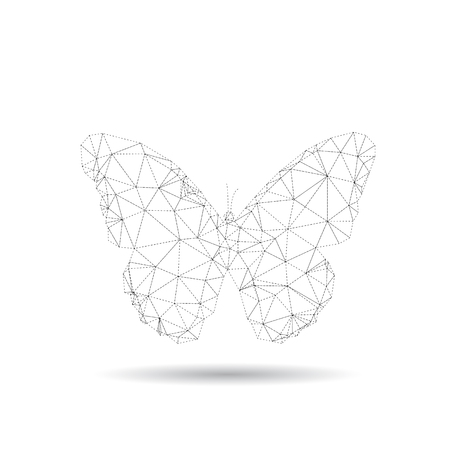 Butterfly isolated on a white backgroundsのイラスト素材