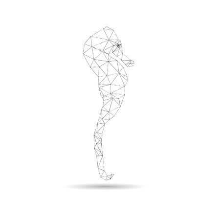 Abstract sea horse isolated on a white backgroundsのイラスト素材