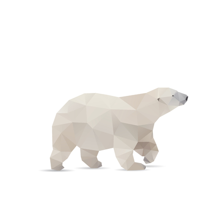 Abstract bear isolated on a white backgroundのイラスト素材