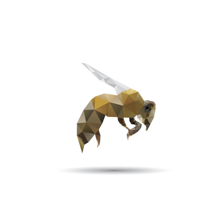 Bee abstract isolated on a white backgroundsのイラスト素材