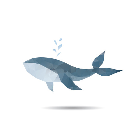 Abstract whale isolated on a white backgroundsのイラスト素材