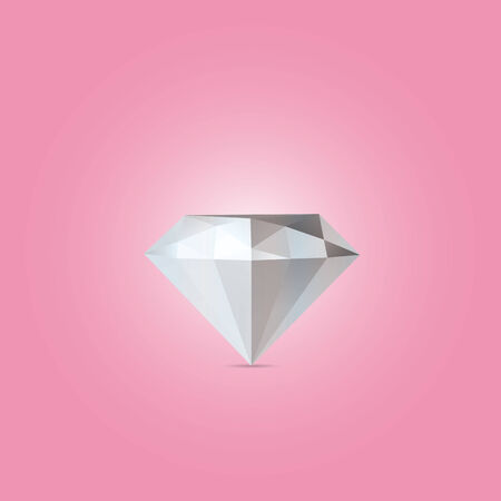 Abstract diamond isolated on a pink backgroundsのイラスト素材