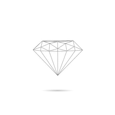 Abstract diamond isolated on a white backgroundsのイラスト素材