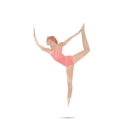 Abstract background representing yoga asanasのイラスト素材