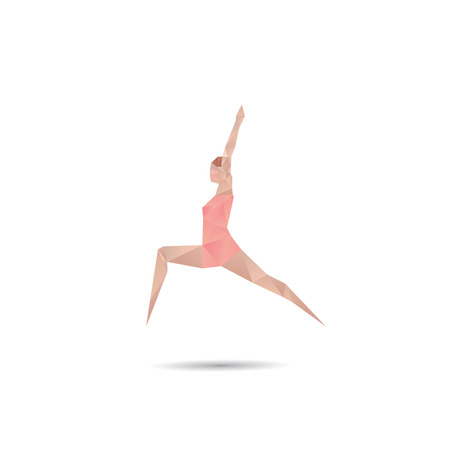 Abstract background representing yoga asanasのイラスト素材