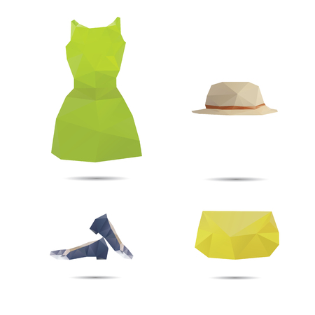 Woman fashion style isolated on a white backgroundsのイラスト素材