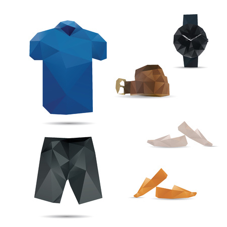 Man fashion style isolated on a white backgroundsのイラスト素材