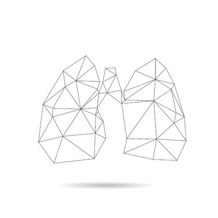Lungs abstract isolated on a white backgroundsのイラスト素材