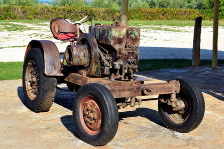 old rusty tractorの写真素材
