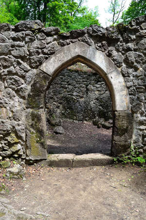 ruins of the medieval castle Sostyn, Koprivnice, Moravia, Czech Republicの写真素材