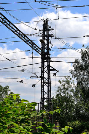 electrification of railways, the world of railways under wiresの写真素材