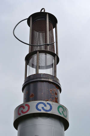 mining torch, monument and memory of all miners, Landek, Ostrava, northern Moraviaの写真素材