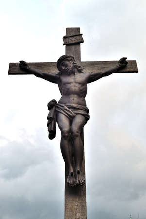 Jesus on the cross, a symbol of Christianity and the faith of millions of peopleの写真素材