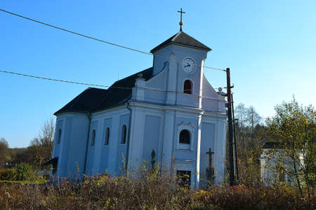 photos of historical buildings in the mined area, the church of St. Peter of Alcantara, Karvina, Northern Moravia, Czech Republicの写真素材
