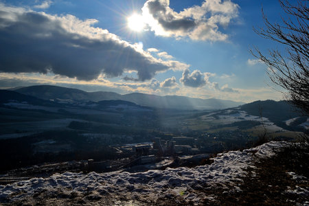 picture Snowy landscape in Beskydy mountains, January 2021, Stramberk, North Moravia, Czech Republicの写真素材