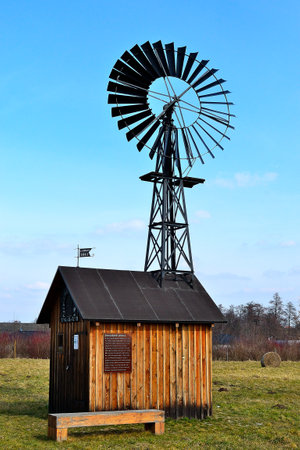 photo of technical monument, windmill in Horni Datyne, 10.3. 2021, HornÃ­ DatynÄ, northern Moravia, Czech Republicのeditorial素材