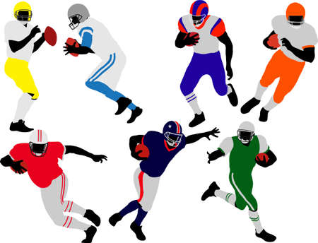 american football player vectorのイラスト素材