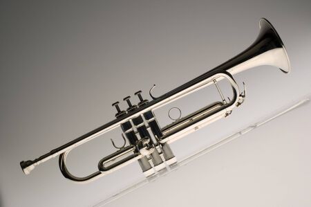 trumpet close upの写真素材