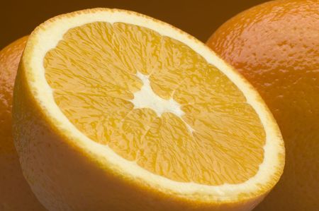 fesh orange sliced fruit close up shoot