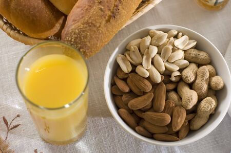 cup of mixed nuts close up shoot
