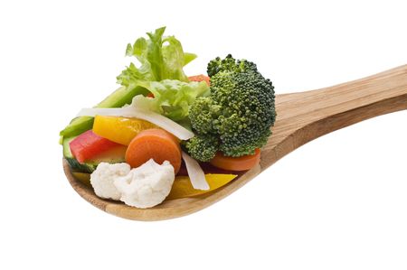 Fresh mixed vegetables isolated close up shootの写真素材