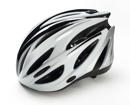 Isolated Cycling Helmet on a white backgroundの写真素材