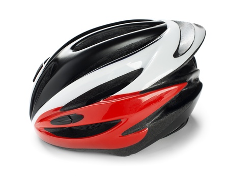 Isolated Cycling Helmet on a white backgroundの写真素材