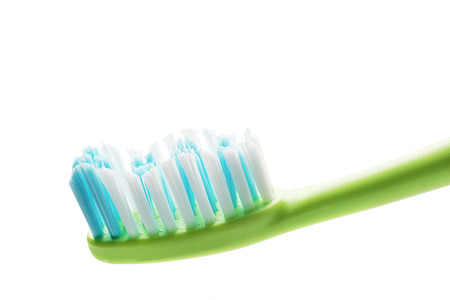 Toothbrush isolated on a white background close up.の写真素材