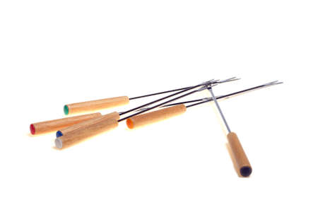 iron fondue's forksの写真素材