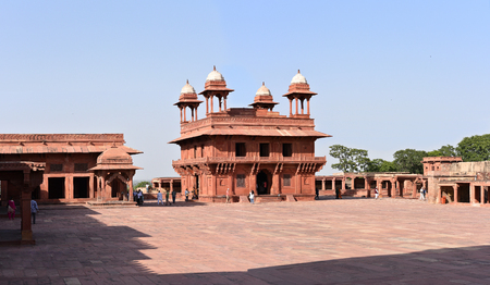 The Diwan-i-Khas Hall of Private Audience in Fatehpur Sikri, Agra, Indiaのeditorial素材