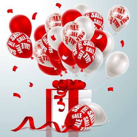 Vector illustration of presents with a red ribbonのイラスト素材