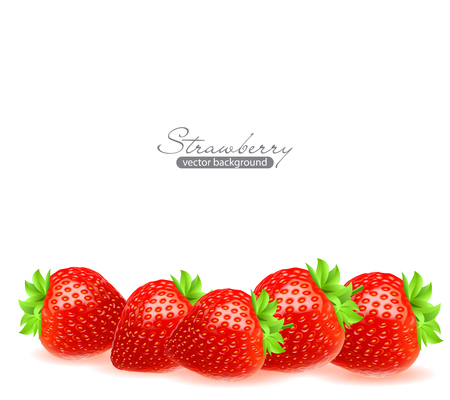 Vector Illustration of red fresh tasty strawberryのイラスト素材