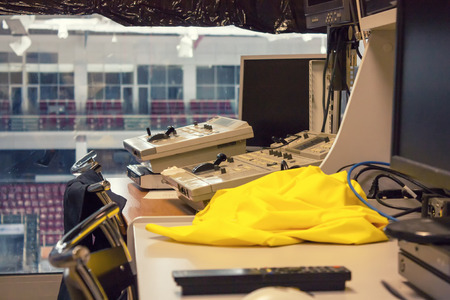 Operator room at the sports arena