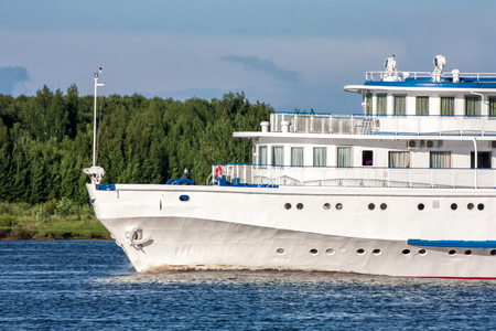 The front part of a river passenger shipの写真素材