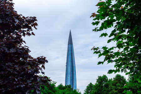 The Lakhta Center is an 87-story skyscraperの写真素材