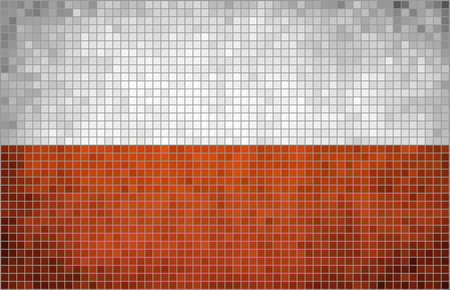 Abstract Mosaic Flag of Polandのイラスト素材