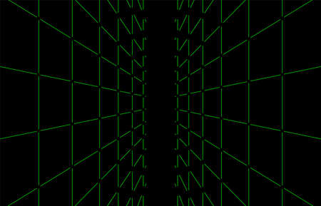 Abstract 3d vector background, Green black background, Green line black backgroundのイラスト素材