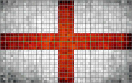 Abstract Mosaic flag of England,   The National flag of England,  Grunge mosaic vectorのイラスト素材