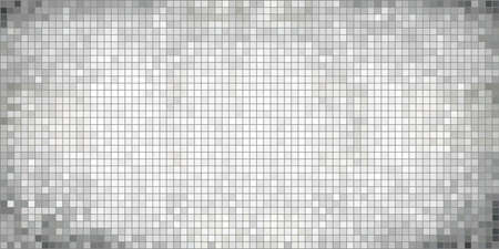 White abstract mosaic background - Illustration,  Squares Of Light And Dark white,  White shapes of mosaic styleのイラスト素材