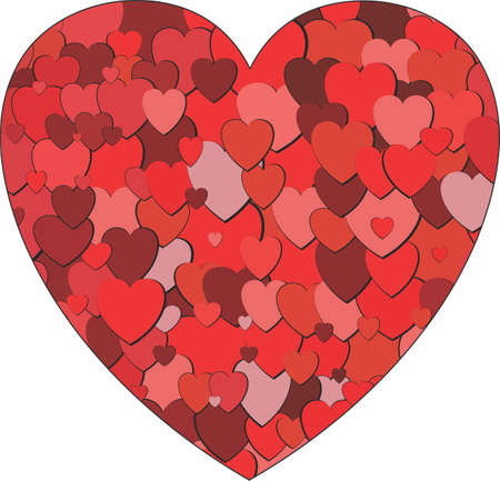 Heart filled with small hearts - Illustrationのイラスト素材