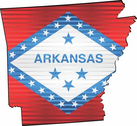 Shiny Grunge map of the Arkansas - Illustration,  Three Dimensional Map of Arkansasのイラスト素材