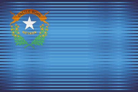 Shiny Grunge flag of the Nevada - Illustration,  Three dimensional flag of Nevadaのイラスト素材