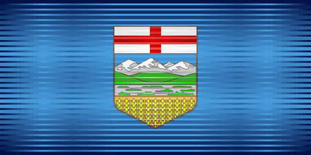 Shiny Grunge flag of the Alberta - Illustration, 
Three dimensional flag of Albertaのイラスト素材