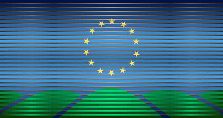 Shiny Grunge flag of the Montpelier - Illustration, 
Three dimensional flag of Montpelierのイラスト素材