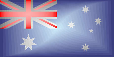Australia Gradient Flag - Illustration, 
Three dimensional flag of Australiaのイラスト素材