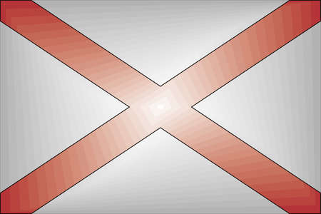 Alabama Gradient Flag - Illustration, 
Three dimensional flag of Alabamaのイラスト素材