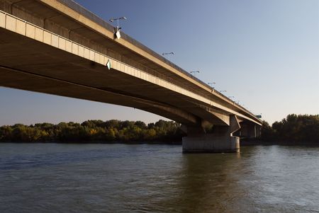 Bridge in Bratislava. Slovakia.
